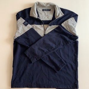 Vintage Blue and grey Nautica quarter zip small